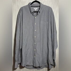 Peter Millar Blue and White Plaid Shirt